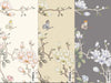Yellow Chinoiserie Floral Wall Mural, Birds Tree Flowers Wallpaper, Custom Size Wall Covering, Non - Woven, Non - Adhesive, Removable, Washable - Adawall Wallpaper - Registered Trade Accounts Only, Wallpaper Wholesale Account - FJ304-2 - Adawall Wholesale - Wallpaper Wholesaler