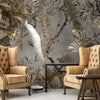Yellow Elegant Chinoiserie Peacock Wall Mural Floral Leaves Wallpaper, Custom Wall Mural, Non - Adhesive, Washable, Extra Large, Removable, Home Decor Wall Art - Adawall Wallpaper - Registered Trade Accounts Only, Wallpaper Wholesale Account - A301-3 - Adawall Wholesale - Wallpaper Wholesaler