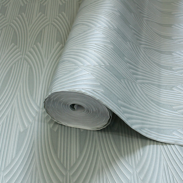 Green-toned Patterned Wallpaper, Textured Wallpaper,Natural Wallpaper, Modern & Minimalist Wall Covering,Modern Look Neutral Colors Glittering Wallcovering