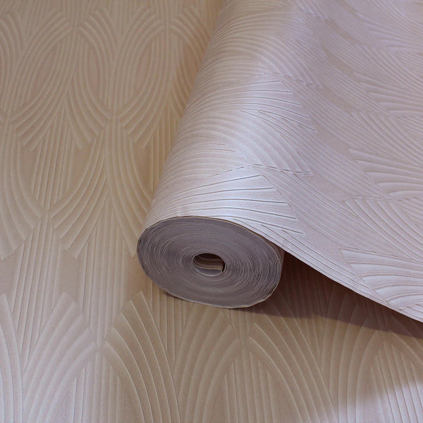 Light Orange Patterned Wallpaper, Textured Wallpaper,Natural Wallpaper, Modern & Minimalist Wall Covering,Modern Look Neutral Colors Glittering Wallcovering