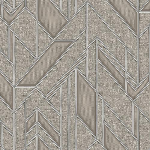 Textured Taupe Geometric Wallpaper, Natural Wallpaper, Modern & Minimalist Wall Covering,Modern Look Neutral Colors Glittering Wallcovering