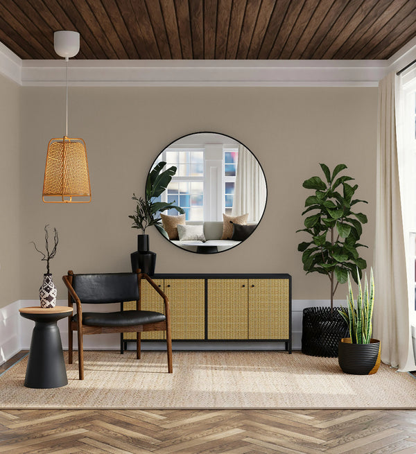 Warm Taupe Wallpaper, Natural Mocha Wallpaper, Modern & Minimalist Wall Covering,Modern Look Neutral Colors Glittering Wallcovering