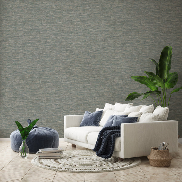 Gray Muse Crosshatch Texture Wallpaper, Natural Wallpaper, Modern & Minimalist Wall Covering, Modern Look Neutral Colors Glittering Wallcovering