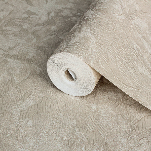 Beige Muse Venetian Plaster Wallpaper, Natural Wallpaper, Modern & Minimalist Wall Covering, Modern Look Neutral Colors Glittering Wallcovering