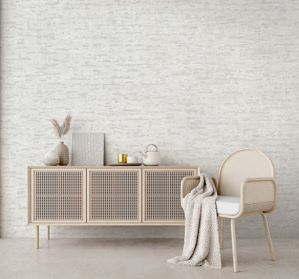 Light Gray Muse Stucco Texture Wallpaper, Natural Wallpaper, Modern & Minimalist Wall Covering, Modern Look Neutral Colors Glittering Wall Cover
