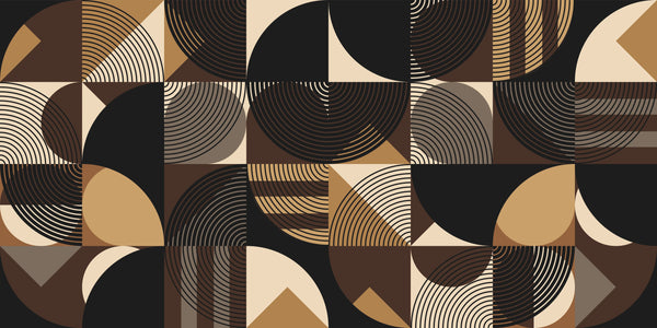 Black and Brown Wallpaper, Geometric Mural, Oversized Custom Size Wall Art, Non-Woven, Non-Adhesive, Modern Wall Paper, Removable