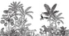 Toile Tropical Wallpaper, Vintage Mural, Oversized Custom Size Wall Art, Non-Woven, Non-Adhesive, Modern Wall Paper, Removable