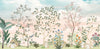 Chinoiserie Wallpaper, Floral Trees Mural, Oversized Custom Size Wall Art, Non-Woven, Non-Adhesive, Modern Wall Paper, Removable