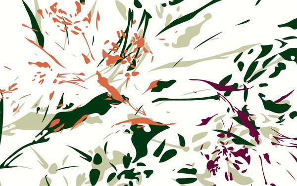 Brush Strokes Wallpaper, Abstract Mural, Oversized Custom Size Wall Art, Non-Woven, Non-Adhesive, Modern Wall Paper, Removable