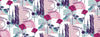 Rose and Abstract Figures Wallpaper, Seamless Pattern Mural, Oversized Custom Size Wall Art, Non-Woven, Non-Adhesive, Modern Wall Paper, Removable