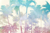 Tropical Palm Trees Wallpaper, Colorful Mural, Oversized Custom Size Wall Art, Non-Woven, Non-Adhesive, Modern Wall Paper, Removable