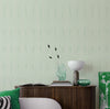 Green-toned Patterned Wallpaper, Textured Wallpaper,Natural Wallpaper, Modern & Minimalist Wall Covering,Modern Look Neutral Colors Glittering Wallcovering