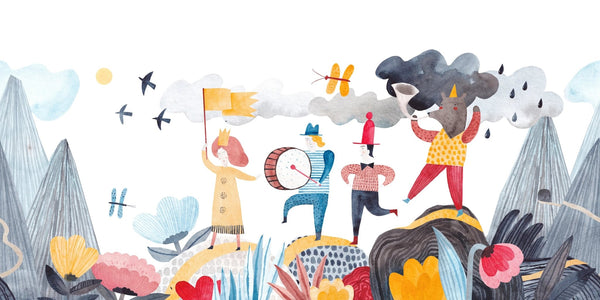 A Cheerful Friends Wallpaper, Travels Mural, Oversized Custom Size Wall Art, Non - Woven, Non - Adhesive, Modern Wall Paper, Removable - Adawall Wallpaper - Registered Trade Accounts Only, Wallpaper Wholesale Account - W77940 - Adawall Wholesale - Wallpaper Wholesaler