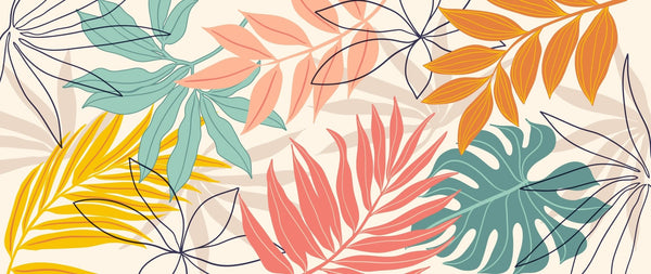 Abstract Art Wallpaper, Botanical Mural, Oversized Custom Size Wall Art, Non - Woven, Non - Adhesive, Modern Wall Paper, Removable - Adawall Wallpaper - Registered Trade Accounts Only, Wallpaper Wholesale Account - W77856 - Adawall Wholesale - Wallpaper Wholesaler