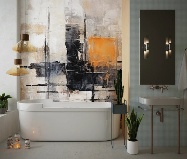 Abstract Art Wallpaper, Watercolor Mural, Oversized Custom Size Wall Art, Non - Woven, Non - Adhesive, Modern Wall Paper, Removable - Adawall Wallpaper - Registered Trade Accounts Only, Wallpaper Wholesale Account - W77548 - Adawall Wholesale - Wallpaper Wholesaler
