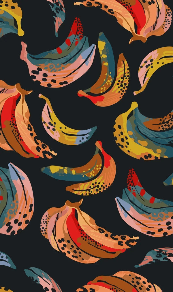Abstract Bananas Wallpaper, Seamless Pattern Mural, Oversized Custom Size Wall Art, Non - Woven, Non - Adhesive, Modern Wall Paper, Removable - Adawall Wallpaper - Registered Trade Accounts Only, Wallpaper Wholesale Account - t_W78040 - Adawall Wholesale - Wallpaper Wholesaler