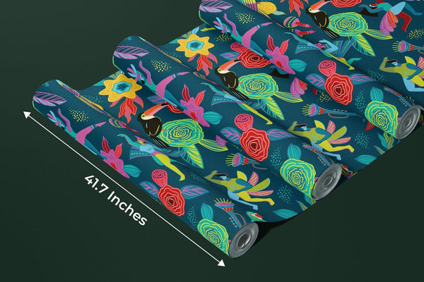 Abstract Colorful People Wallpaper, Seamless Pattern Mural, Oversized Custom Size Wall Art, Non - Woven, Non - Adhesive, Modern Wall Paper, Removable - Adawall Wallpaper - Registered Trade Accounts Only, Wallpaper Wholesale Account - W78023 - Adawall Wholesale - Wallpaper Wholesaler