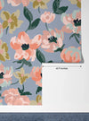 Abstract Floral, Blue Background Wallpaper, Seamless Pattern Mural, Oversized Custom Size Wall Art, Non - Woven, Non - Adhesive, Modern Wall Paper, Removable - Adawall Wallpaper - Registered Trade Accounts Only, Wallpaper Wholesale Account - W78083 - Adawall Wholesale - Wallpaper Wholesaler