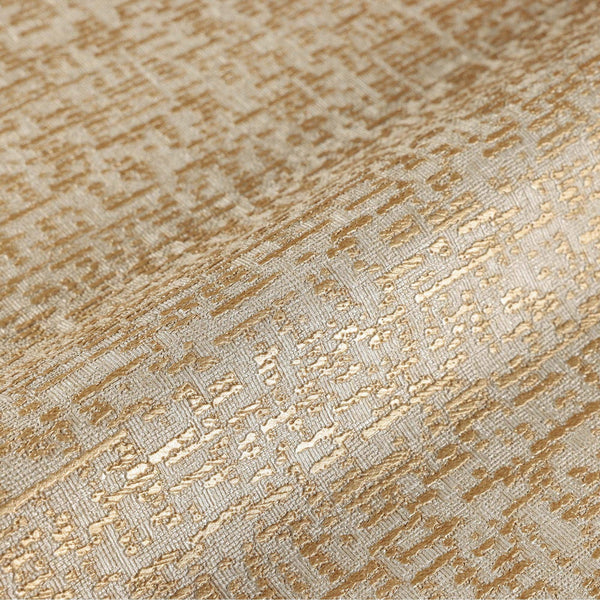 Abstract Glam 3D Embossed Wallpaper, Gold Metallic Accents Luxury Wallcovering, Washable, Durable Home and Commercial Use Wall Decor - Walloro High End Wallcoverings & More