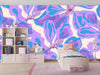 Abstract Purple Flowers Wallpaper, Seamless Pattern Mural, Oversized Custom Size Wall Art, Non - Woven, Non - Adhesive, Modern Wall Paper, Removable - Adawall Wallpaper - Registered Trade Accounts Only, Wallpaper Wholesale Account - W77737 - Adawall Wholesale - Wallpaper Wholesaler