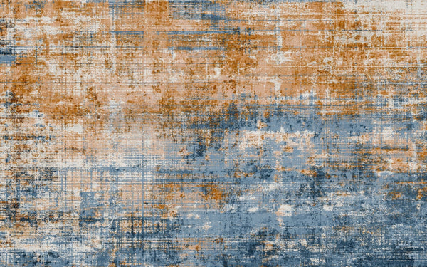 Abstract Retro Wallpaper, Blue and Orange Mural, Oversized Custom Size Wall Art, Non - Woven, Non - Adhesive, Modern Wall Paper, Removable - Adawall Wallpaper - Registered Trade Accounts Only, Wallpaper Wholesale Account - W78219 - Adawall Wholesale - Wallpaper Wholesaler
