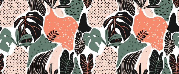 Abstract Shapes, Plants Wallpaper, Seamless Pattern Mural, Oversized Custom Size Wall Art, Non - Woven, Non - Adhesive, Modern Wall Paper, Removable - Adawall Wallpaper - Registered Trade Accounts Only, Wallpaper Wholesale Account - W77730 - Adawall Wholesale - Wallpaper Wholesaler