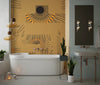 Abstract Sunflower Elements Wallpaper, Seamless Pattern Mural, Oversized Custom Size Wall Art, Non - Woven, Non - Adhesive, Modern Wall Paper, Removable - Adawall Wallpaper - Registered Trade Accounts Only, Wallpaper Wholesale Account - W78186 - Adawall Wholesale - Wallpaper Wholesaler