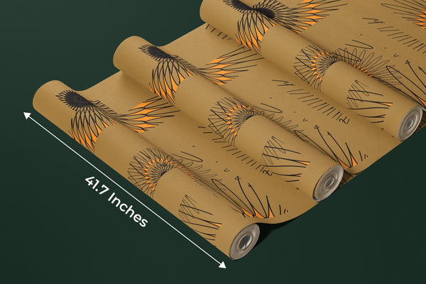 Abstract Sunflower Elements Wallpaper, Seamless Pattern Mural, Oversized Custom Size Wall Art, Non - Woven, Non - Adhesive, Modern Wall Paper, Removable - Adawall Wallpaper - Registered Trade Accounts Only, Wallpaper Wholesale Account - W78186 - Adawall Wholesale - Wallpaper Wholesaler