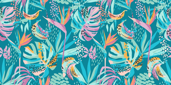 Abstract Tropical Leaves Wallpaper, Seamless Pattern Mural, Oversized Custom Size Wall Art, Non - Woven, Non - Adhesive, Modern Wall Paper, Removable - Adawall Wallpaper - Registered Trade Accounts Only, Wallpaper Wholesale Account - W78046 - Adawall Wholesale - Wallpaper Wholesaler