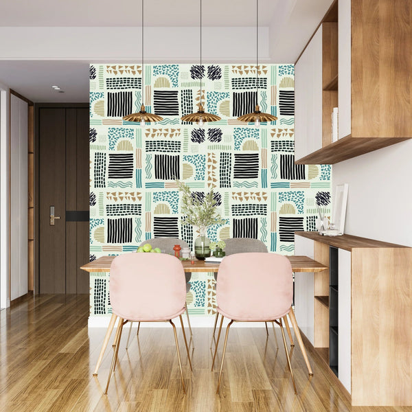 African Ethnic Wallpaper, Seamless Pattern Mural, Oversized Custom Size Wall Art, Non - Woven, Non - Adhesive, Modern Wall Paper, Removable - Adawall Wallpaper - Registered Trade Accounts Only, Wallpaper Wholesale Account - W77675 - Adawall Wholesale - Wallpaper Wholesaler