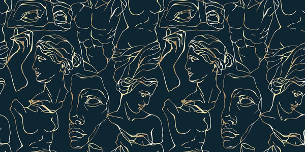 Antique Marble Statues Wallpaper, Seamless Pattern Mural, Oversized Custom Size Wall Art, Non - Woven, Non - Adhesive, Modern Wall Paper, Removable - Adawall Wallpaper - Registered Trade Accounts Only, Wallpaper Wholesale Account - W78205 - Adawall Wholesale - Wallpaper Wholesaler