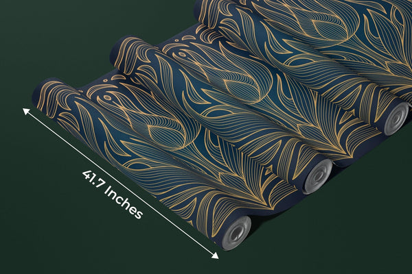 Art Deco Wallpaper, Wavy Flower Mural, Oversized Custom Size Wall Art, Non - Woven, Non - Adhesive, Modern Wall Paper, Removable - Adawall Wallpaper - Registered Trade Accounts Only, Wallpaper Wholesale Account - W77849 - Adawall Wholesale - Wallpaper Wholesaler