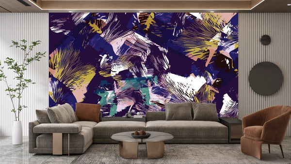 Artistic Retro Colorful Wallpaper, Seamless Pattern Mural, Oversized Custom Size Wall Art, Non - Woven, Non - Adhesive, Modern Wall Paper, Removable - Adawall Wallpaper - Registered Trade Accounts Only, Wallpaper Wholesale Account - W78183 - Adawall Wholesale - Wallpaper Wholesaler
