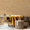 Basket Weave Woven Textile Wallpaper, Orange Realistic 3D Textured Fabric Linen Multi-Color Wallcovering - Walloro High End Wallcoverings & More