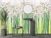 Daffodils Wallpaper, Floral Mural, Oversized Custom Size Wall Art, Non-Woven, Non-Adhesive, Modern Wall Paper, Removable