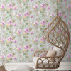 Beautiful Deep Embossed Floral Wallpaper, Rich Textured Wallcovering, Traditional, White Purple, Extra Large 114 sq ft Roll, Flowers - Adawall Wallpaper - Registered Trade Accounts Only, Wallpaper Wholesale Account - 4708-1 - Adawall Wholesale - Wallpaper Wholesaler