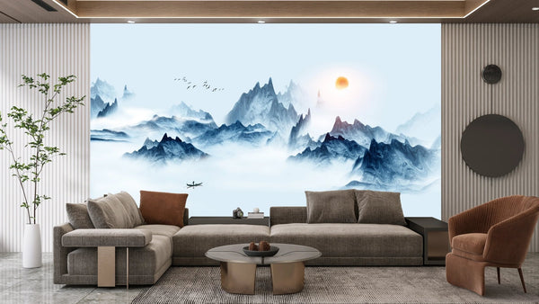 Beautiful Nature Wallpaper, Big Mountains Mural, Oversized Custom Size Wall Art, Non - Woven, Non - Adhesive, Modern Wall Paper, Removable - Adawall Wallpaper - Registered Trade Accounts Only, Wallpaper Wholesale Account - W78160 - Adawall Wholesale - Wallpaper Wholesaler
