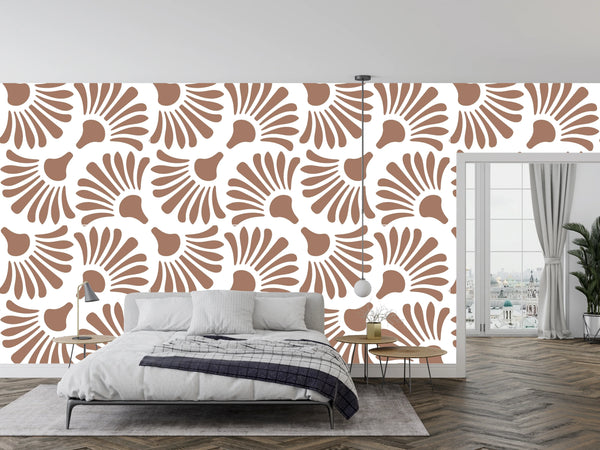 Abstract Geometric Wallpaper, Seamless Pattern Mural, Oversized Custom Size Wall Art, Non-Woven, Non-Adhesive, Modern Wall Paper, Removable