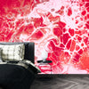 Red Harmony Wallpaper, Artistic Mural, Oversized Custom Size Wall Art, Non-Woven, Non-Adhesive, Modern Wall Paper, Removable