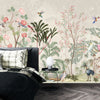 Blossom Trees Wallpaper, Sparrows Mural, Oversized Custom Size Wall Art, Non-Woven, Non-Adhesive, Modern Wall Paper, Removable
