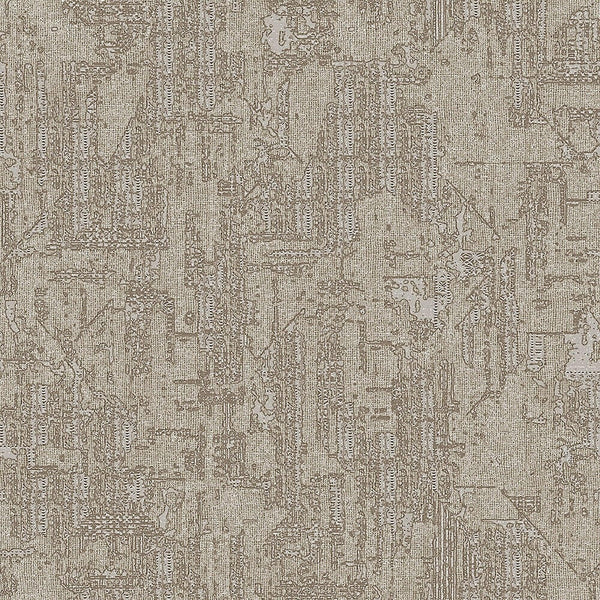 Beige Distressed Solid Color Wallpaper, 3D Embossed Shiny Wallcovering, Weathered Effect - Walloro High End Wallcoverings & More