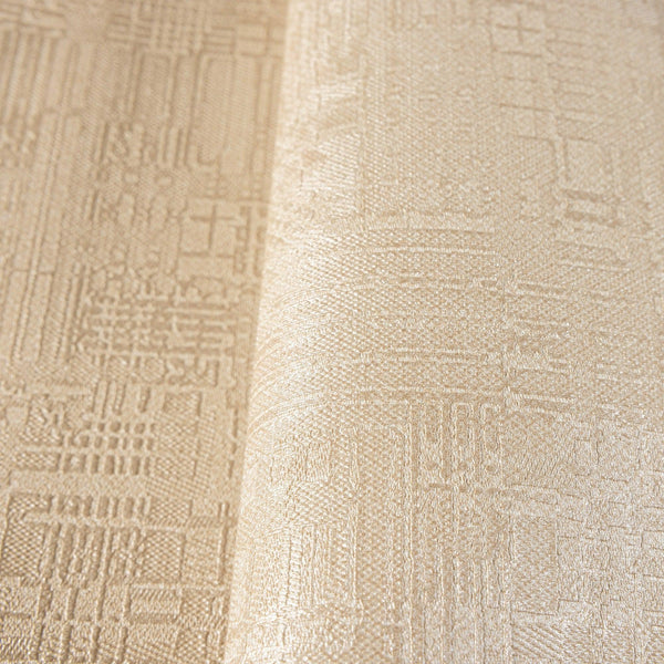 Beige Modern Abstract Geometric Wallpaper, Stylish 3D Embossed Neutral Colors Wallcovering - Walloro High End Wallcoverings & More