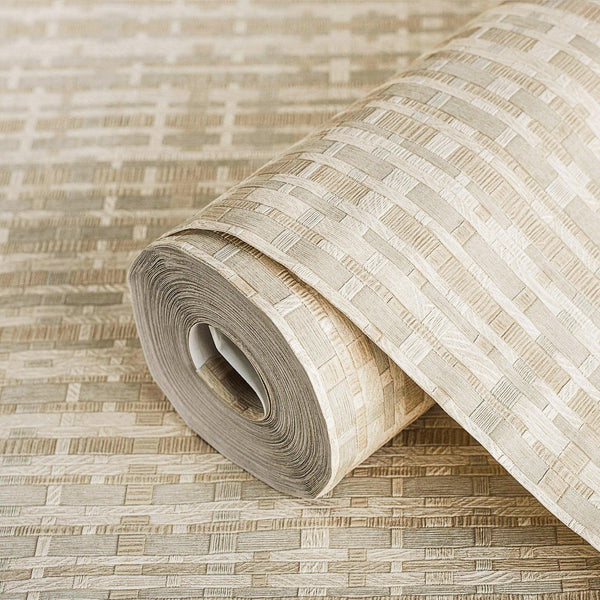 Beige Realistic Basket Weave Wallpaper, 3D Deep Embossed Premium Wallcovering - Adawall Wallpaper - Registered Trade Accounts Only, Wallpaper Wholesale Account - 1105-3 - Adawall Wholesale - Wallpaper Wholesaler
