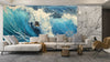 Big Wave in a Raging Sea Wallpaper, Oil Painting Mural, Oversized Custom Size Wall Art, Non - Woven, Non - Adhesive, Modern Wall Paper, Removable - Adawall Wallpaper - Registered Trade Accounts Only, Wallpaper Wholesale Account - W77613 - Adawall Wholesale - Wallpaper Wholesaler