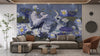 Birds Wallpaper, Lotus and Blue Background Mural, Oversized Custom Size Wall Art, Non - Woven, Non - Adhesive, Modern Wall Paper, Removable - Adawall Wallpaper - Registered Trade Accounts Only, Wallpaper Wholesale Account - W77502 - Adawall Wholesale - Wallpaper Wholesaler