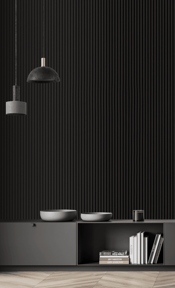 Black Wall Panel, PS Wall Home Decoration Panel - Premium Quality - Adawall Wallpaper - Registered Trade Accounts Only, Wallpaper Wholesale Account - 207 - Adawall Wholesale - Wallpaper Wholesaler