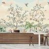 Blossom Chinoiserie Wallpaper, Birds Mural, Oversized Custom Size Wall Art, Non - Woven, Non - Adhesive, Modern Wall Paper, Removable - Adawall Wallpaper - Registered Trade Accounts Only, Wallpaper Wholesale Account - W77815 - Adawall Wholesale - Wallpaper Wholesaler
