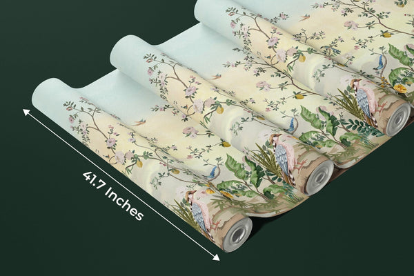 Blossom Trees Wallpaper, Chinoiserie Mural, Oversized Custom Size Wall Art, Non - Woven, Non - Adhesive, Modern Wall Paper, Removable - Adawall Wallpaper - Registered Trade Accounts Only, Wallpaper Wholesale Account - W77710 - Adawall Wholesale - Wallpaper Wholesaler