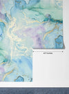 Blue Marble, Purple Ink Wallpaper, Gold Abstract Mural, Oversized Custom Size Wall Art, Non - Woven, Non - Adhesive, Modern Wall Paper, Removable - Adawall Wallpaper - Registered Trade Accounts Only, Wallpaper Wholesale Account - W77914 - Adawall Wholesale - Wallpaper Wholesaler