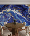 Blue Marble Wallpaper, Gold Abstract Mural, Oversized Custom Size Wall Art, Non - Woven, Non - Adhesive, Modern Wall Paper, Removable - Adawall Wallpaper - Registered Trade Accounts Only, Wallpaper Wholesale Account - W77913 - Adawall Wholesale - Wallpaper Wholesaler